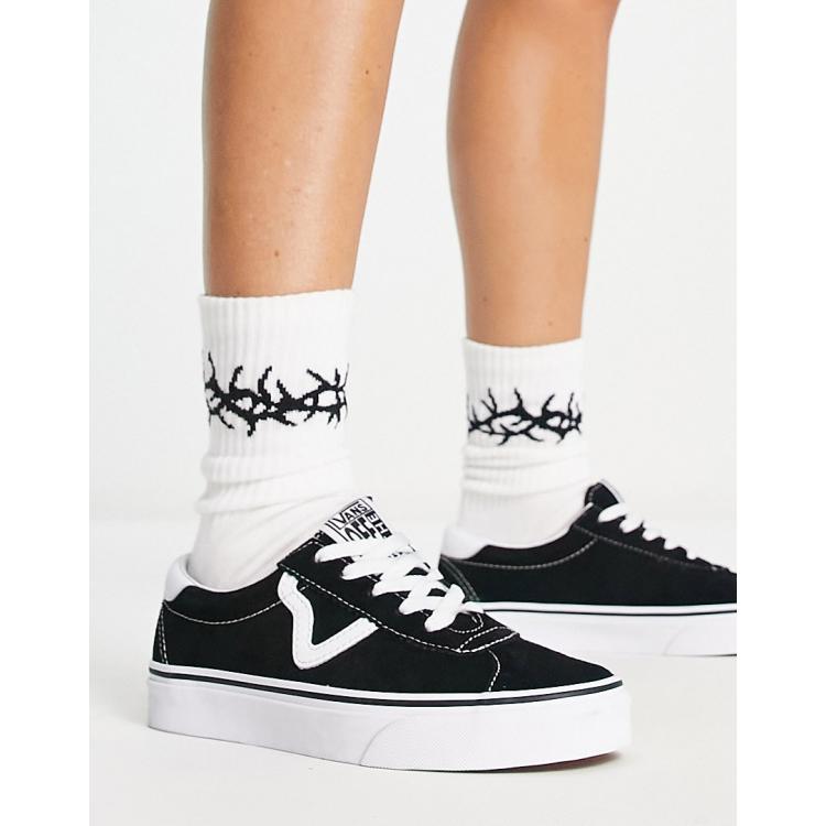 Vans Sport suede trainers in black and white ASOS