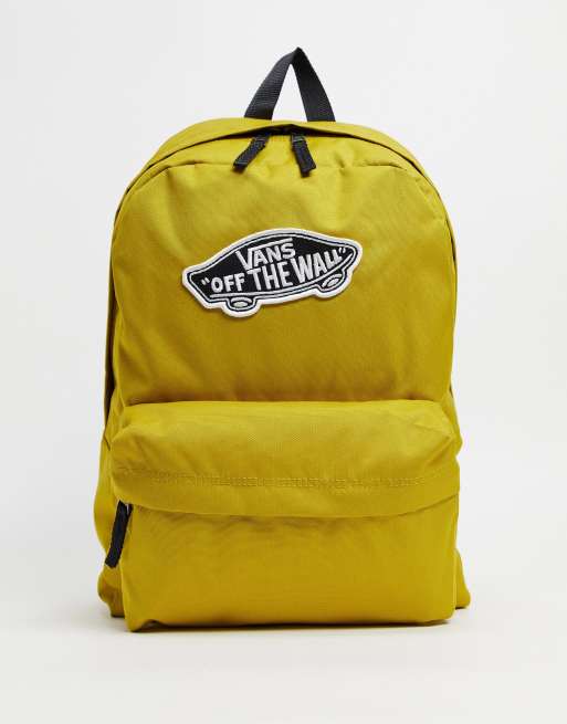 Vans sporty Realm plus backpack in mustard | ASOS