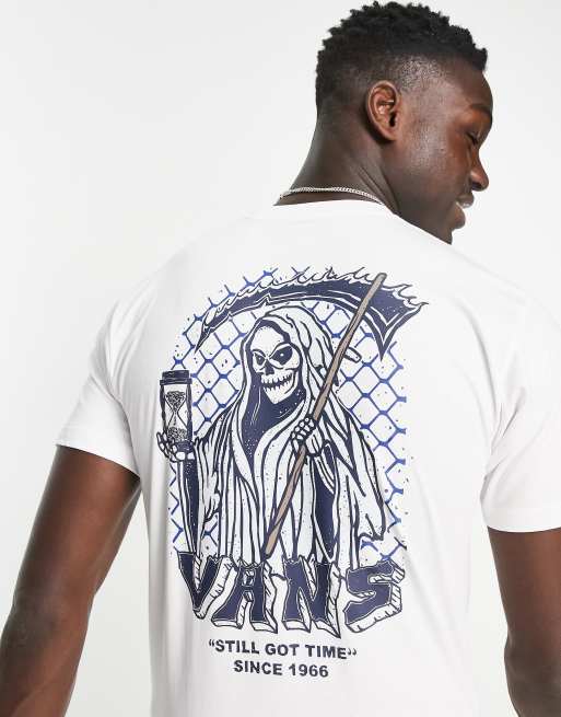 Vans – Stil Got Time – Biały T-shirt z nadrukiem z tyłu