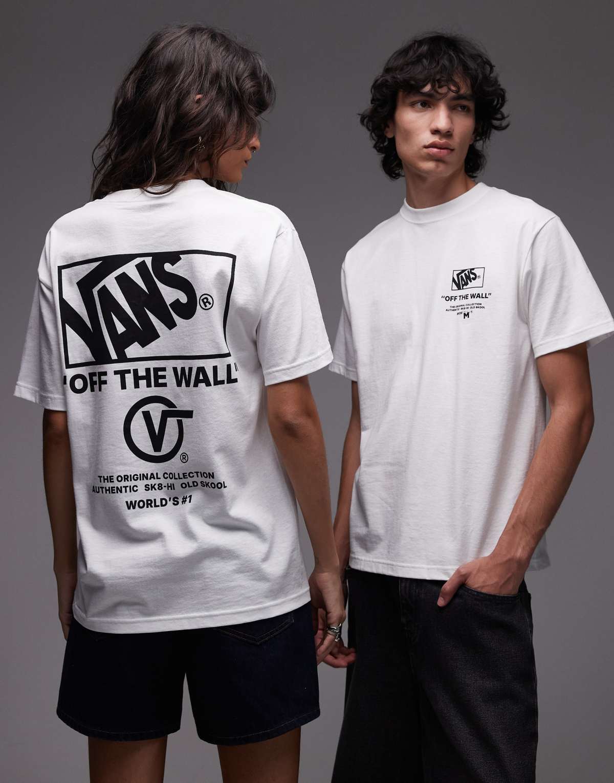 Vans stockpile graphic back print t-shirt in white