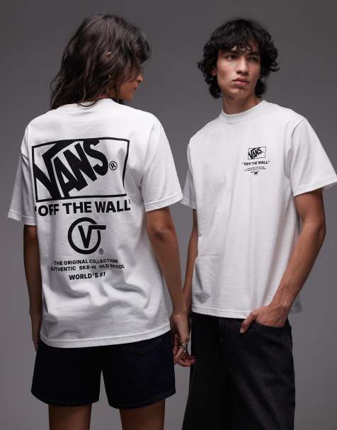 Vans – Stockpile – Vit t-shirt med tryck baktill - view 1