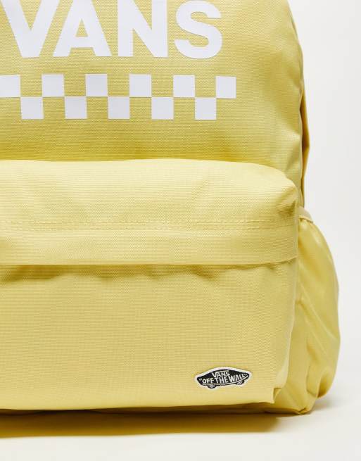 Vans checkerboard backpack outlet yellow