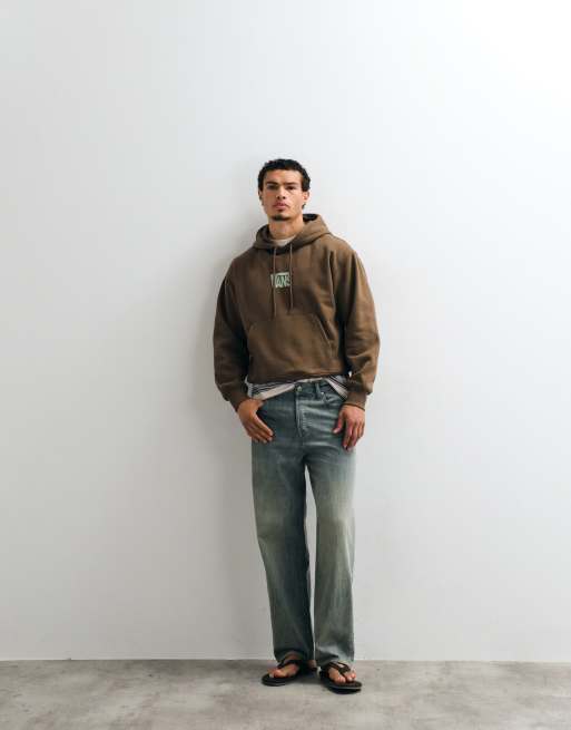 Vans Stretch Logo pullover huvtröja i brun, 3 av 5