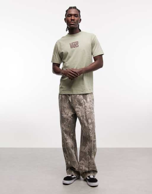 Vans stretch logo t-shirt in sage green, 2 of 5
