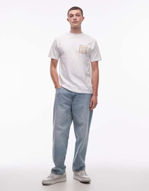 Vans – Stretch Stack Crackle – T-Shirt in Weiß mit Grafik, 2 von 5