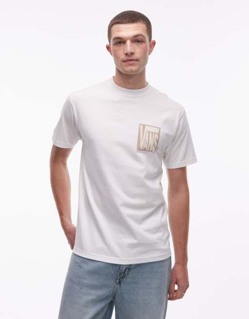 Vans – Stretch Stack Crackle – T-Shirt in Weiß mit Grafik, 3 von 5