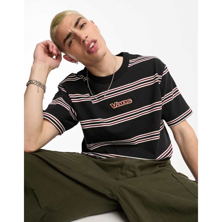 Vans striped hot sale t shirt