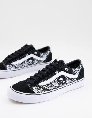 Vans style 36 black on sale white