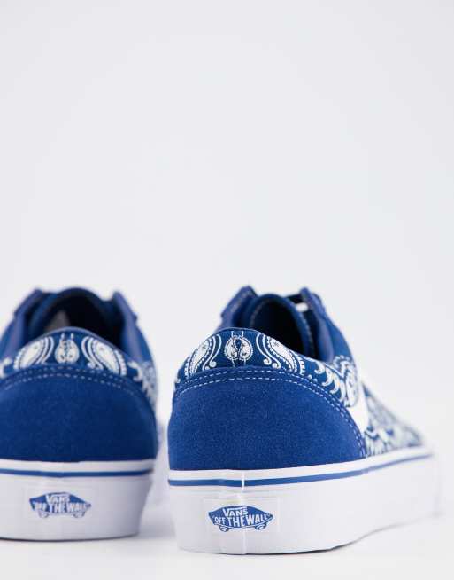 Vans Style 36 Bandana trainers in blue/white |