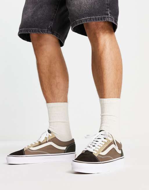 Vans – Style 36 – Beige/bruna blockfärgade sneakers 