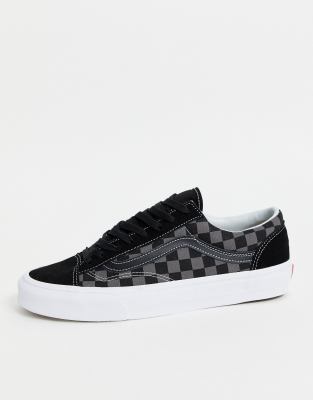 vans style 36 checkerboard grey