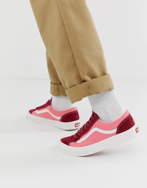 Vans Style 36 color block sneakers in pink