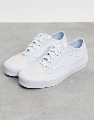 Vans Style 36 pastel checkerboard trainers in blue/white
