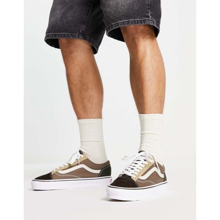 Vans Style 36 sneakers in color block navy and brown ASOS