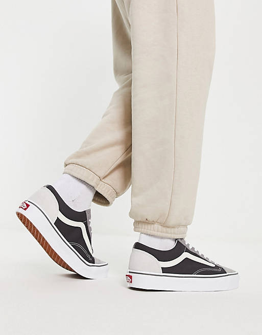 Vans Style 36 sneakers in color block navy and gray | ASOS