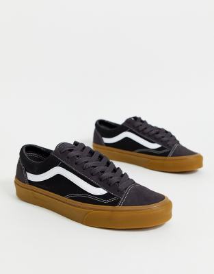 black and khaki vans