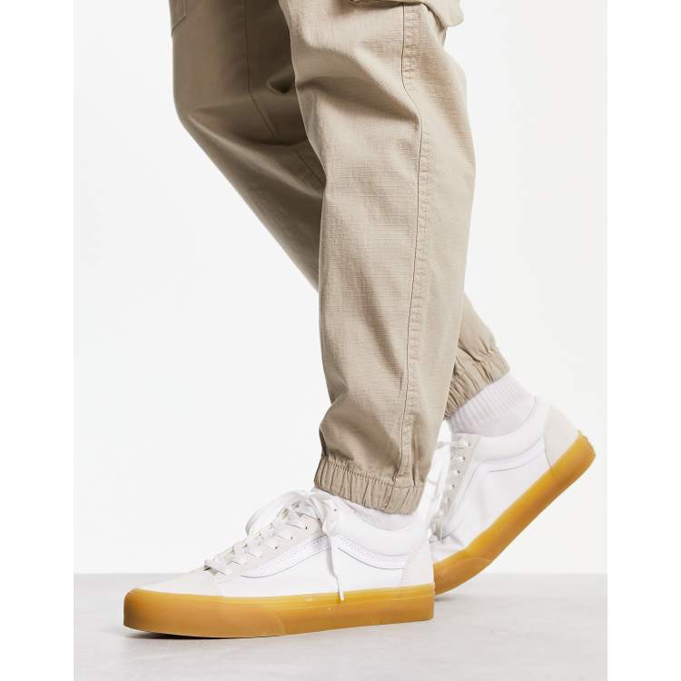 All white 2025 vans gum sole