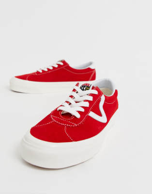 red vans trainers