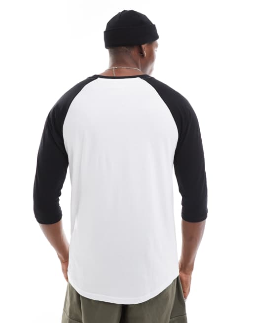 Vans – Style 76 – Biało-czarny T-shirt z raglanowymi rękawami 3/4, 2 z 4