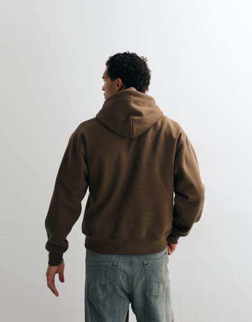 Vans - Sudadera con capucha tipo jersey con logo elástico en marrón, 5 de 5