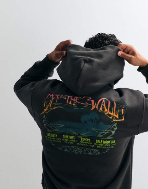 Vans - Sudadera con capucha tipo pullover Jetty Sets con estampado trasero en negro - view 1