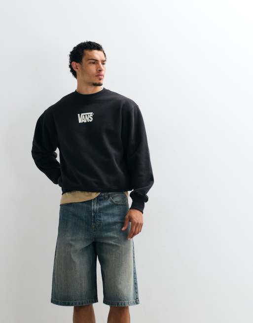 Vans - Sudadera de cuello redondo con logo elástico en negro, 3 de 5