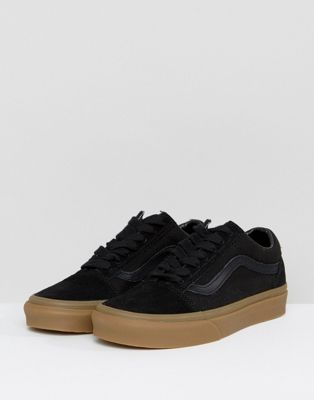 suede black outsole old skool shoes