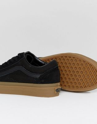vans shoes black gum sole