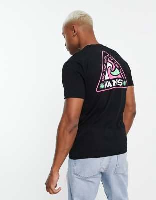 Vans summer camp back print t-shirt in black