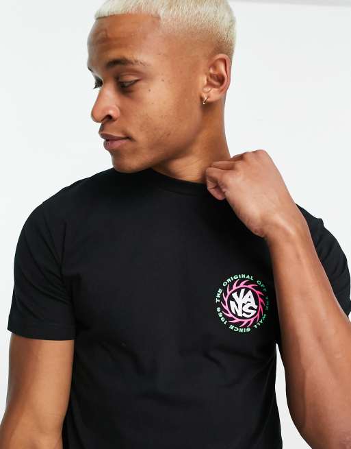 Vans summer camp back print t-shirt in black | ASOS