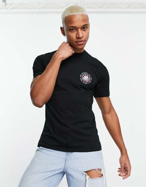 Vans summer camp back print t-shirt in black | ASOS