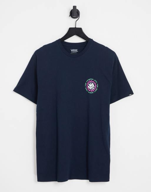 Vans Summer Camp back print t-shirt in navy