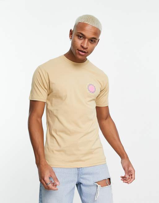 Vans summer camp back print t-shirt in stone | ASOS