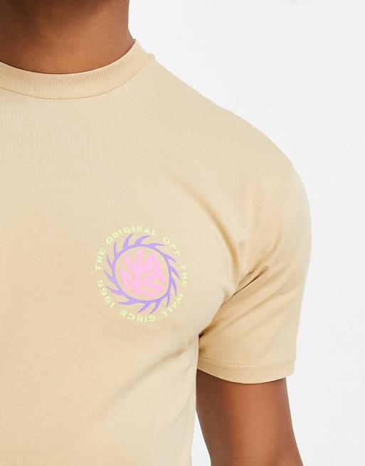 Vans summer camp back print t-shirt in stone | ASOS