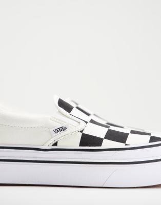 white slip on vans comfycush