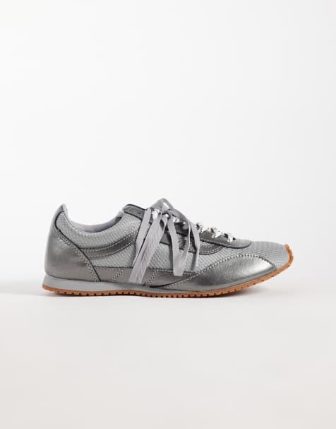 Vans Super Low Pro lace-up sneakers in metallic silver - view 1