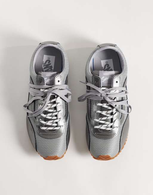 Vans Super Low Pro lace-up sneakers in metallic silver, 2 of 5
