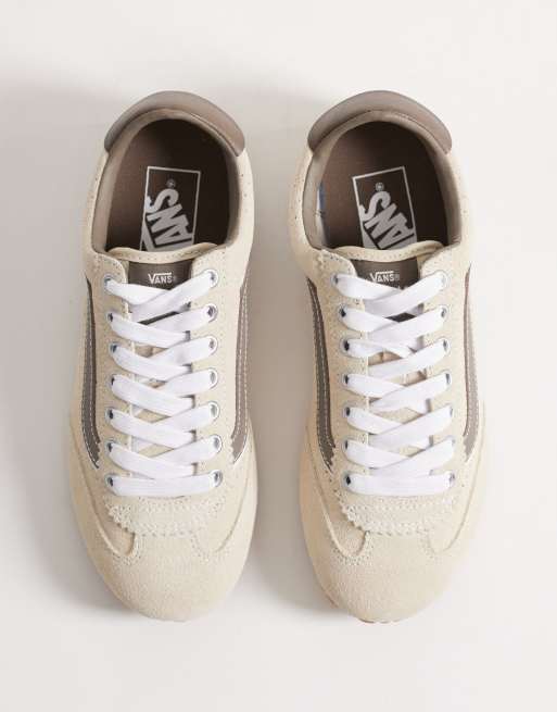 Vans – Super Lowpro – Beige sneakers med stora skosnören, 3 av 5