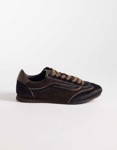 Vans – Super Lowpro – Brązowe buty sportowe wykończone włosiem - view 1