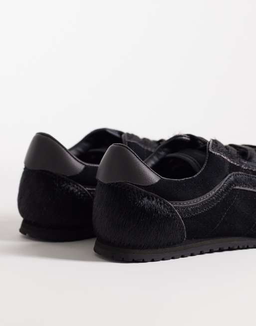 Vans Super Lowpro pony hair sneakers in black, 3 of 5