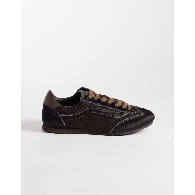 Vans Super Lowpro pony hair sneakers in brown | ASOS