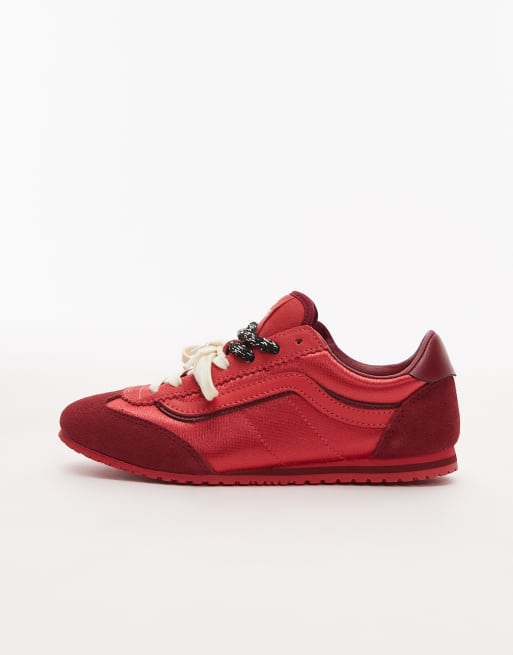 Vans – Super Lowpro – Sneaker aus Satin in Rot, 2 von 5