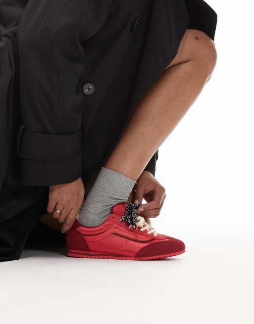 Vans – Super Lowpro – Sneaker aus Satin in Rot, 5 von 5
