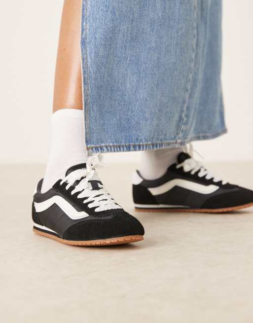 Vans - Super Lowpro - Sneakers bianche e nere con dettaglio lacci, 4 di 5