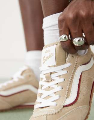 Vans Super Lowpro sneakers in beige and white ASOS