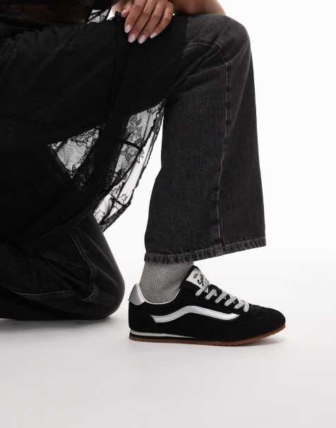 Vans Super Lowpro sneakers in black and silver - view 1