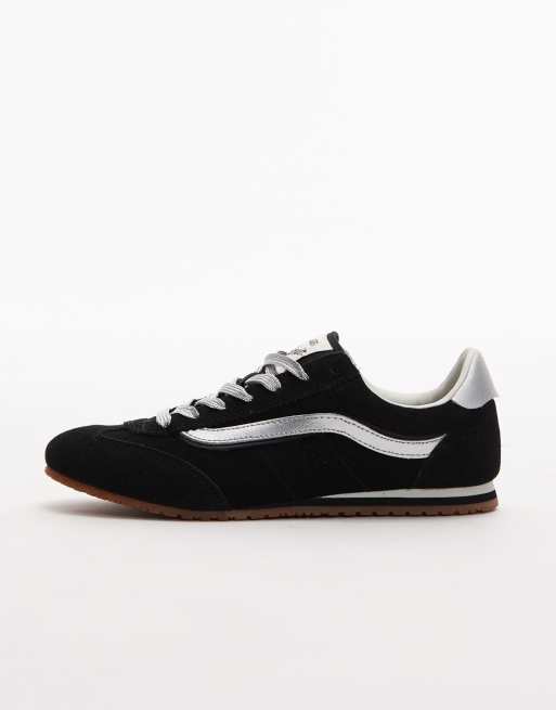 Vans Super Lowpro sneakers in black and silver, 2 of 5