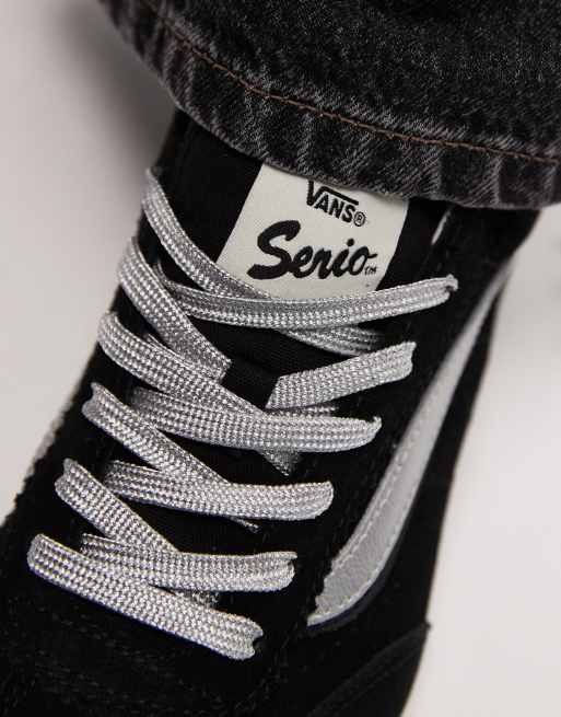 Vans Super Lowpro sneakers in black and silver, 3 of 5