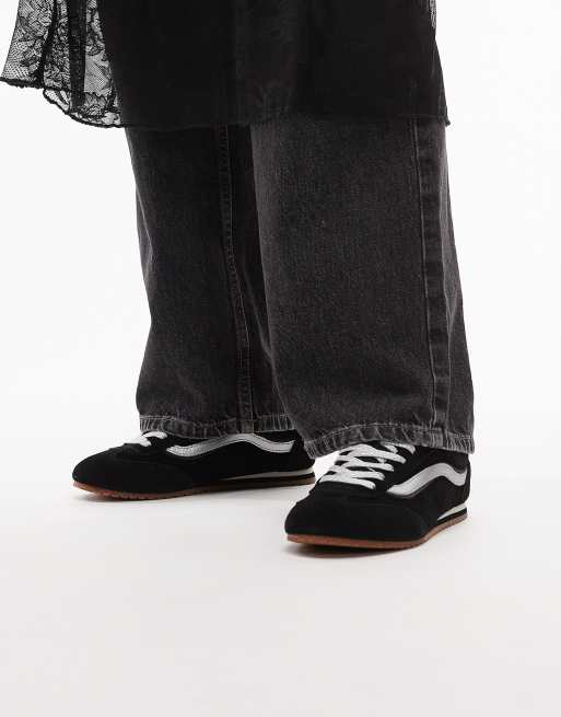 Vans Super Lowpro sneakers in black and silver, 4 of 5