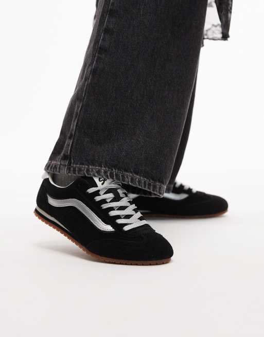 Vans Super Lowpro sneakers in black and silver, 5 of 5